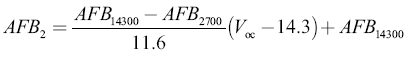 Second AFB interpolation term