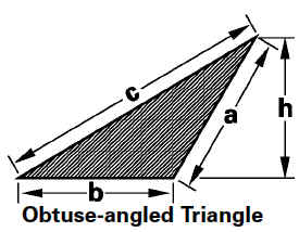 Obtuse-Angled Triangle Surface Area