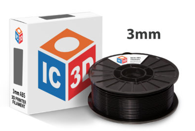 ABS Black 3D Printer Filament 3mm - Click Image to Close