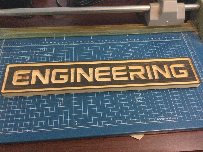 ENGINEERING Rustic Street Sign Black