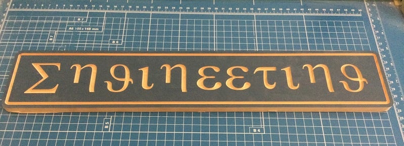 Engineering Rustic Street Sign Greek - Math Lettering Black - Click Image to Close