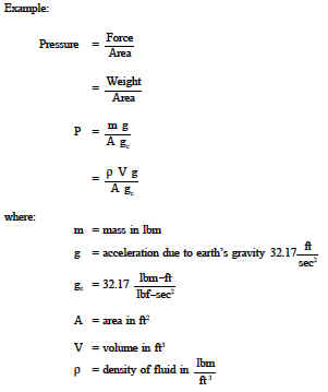 Pressure formula sales with density