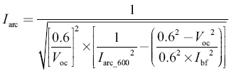 Final Arc Current Equations and Calculator per IEEE 1584-2018