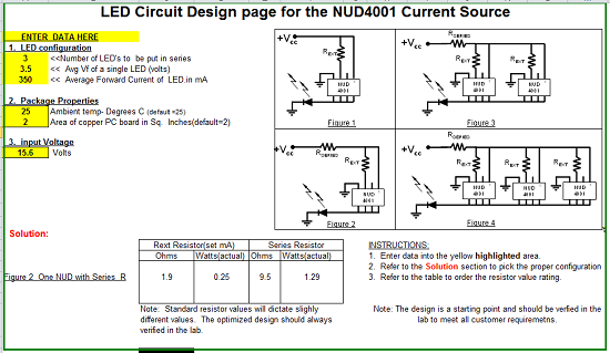 NUD4001 Design Tool Current