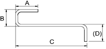 Semi S-Shape Rebar Center Line Length Equation and Calculator