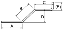 Multple Bends Formed Rebar Center Line Length Equation and Calculator