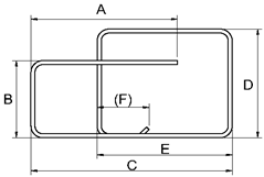 Complex Square and Rectangle Formed Rebar Center Line Length Equation and Calculator