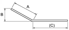 Rebar Angled Bend with Center Line Length Equation and Calculator