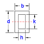 Section Area Moment of Inertia Properties Rectangle Tube At??Center