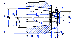 Tapered Shaft End and Mating Hole with Slotted Nuts