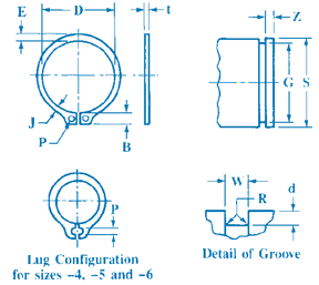 External Retaining Ring Size Chart Metric