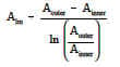 log mean cross-sectional area