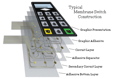 Typical membrane switche