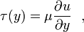 Shear stress influids